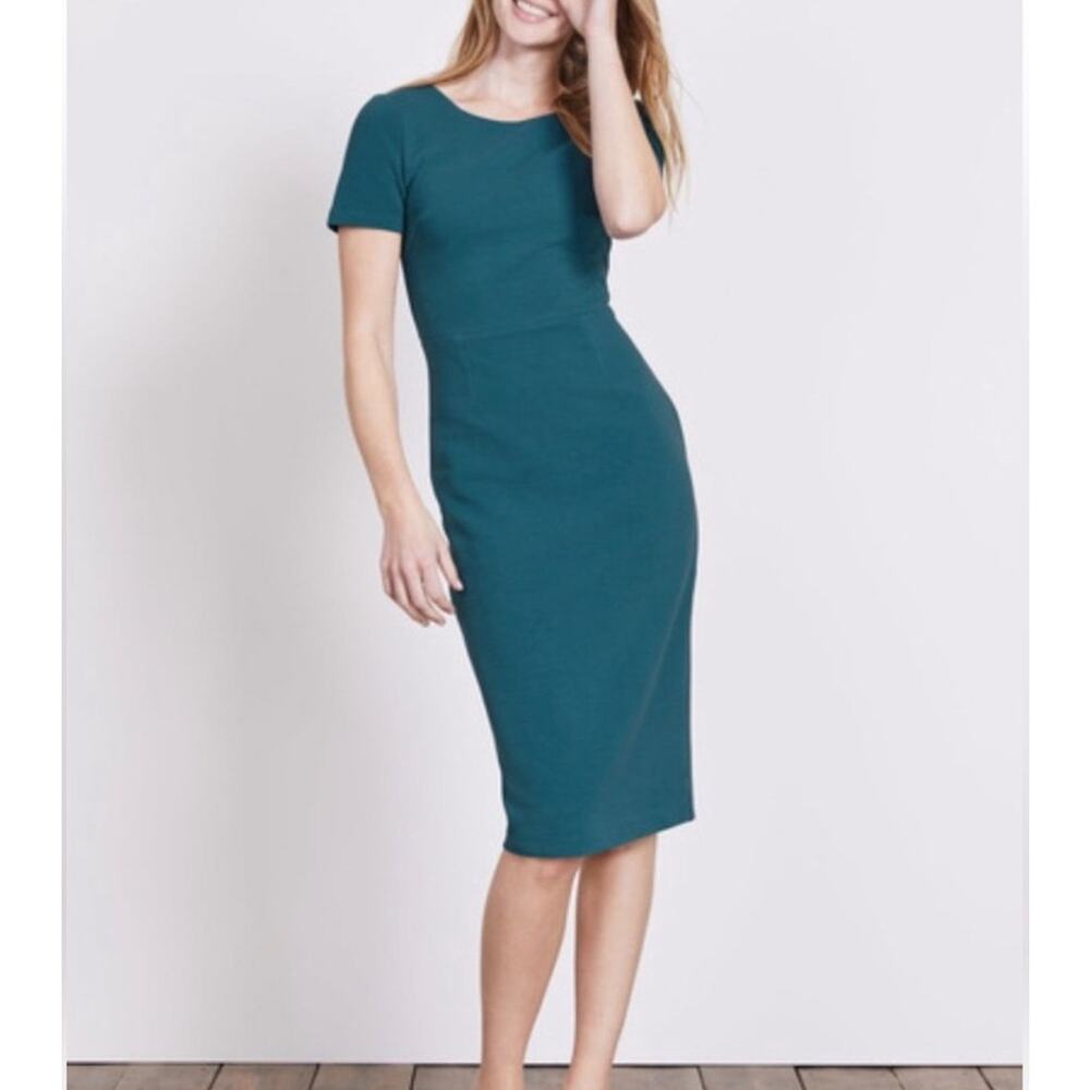 Boden Elsa Ottoman Dress Teal Size 8R